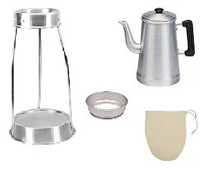 Kit Café 5 Lts Tripe+coador+cafeteira+aro