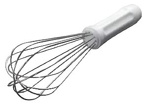 Batedor De Ovos Manual Inox 25 Cm Com Cabo De Polipropileno