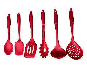 Kit 6 Utensílios De Cozinha De Silicone