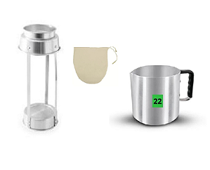 Kit Café 8 Litros Mancebo Aro Coador E Canecão De 8,3 Litros