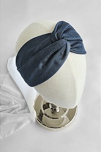 Faixa Turbante Azul Jeans