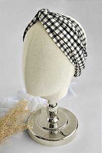 Faixa Turbante Preto e Branco