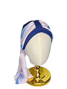 Turbante Aatma Azul UV 50+ com Lenço Pétala Azul