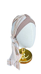 Turbante Aatma Castanho UV 50+ com Lenço Dunas