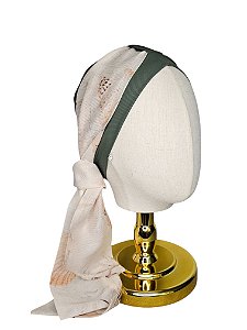 Turbante Aatma Verde UV 50+ com Lenço Conchas