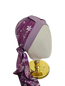 Turbante Aatma Lilás UV 50+ com Lenço Carinho