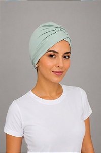 Turbante Glad Verde Água Acetinado