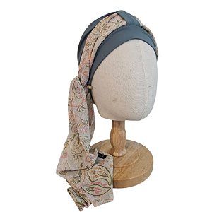 Turbante Aatma Verde Eucalipto UV 50+ com Lenço Jardim Suave