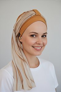 Turbante Aatma Damasco UV 50+ com Lenço Dunas