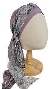 Turbante Aatma Lilás UV 50+ com Lenço Constelação