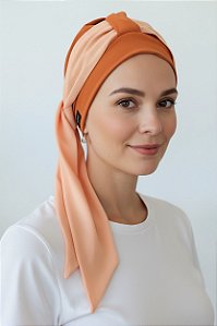 Turbante Aatma Laranja UV 50+ com Lenço Coral