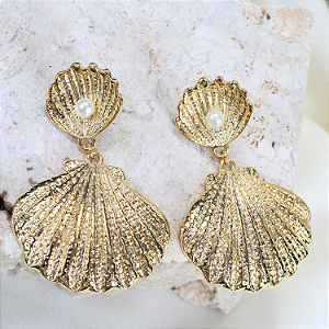 BRINCO CONCHA ENRUGADA C/ PÉROLA