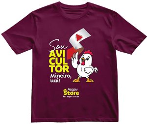 Camiseta Sou Avicultor Mineiro - Bordô