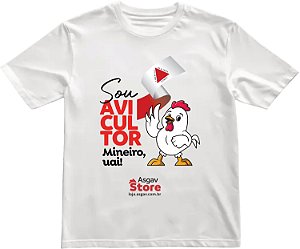 Camiseta Sou Avicultor Mineiro - Branca