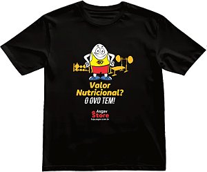 Camiseta Valor Nutricional Ovo - Preta