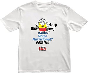Camiseta Valor Nutricional Ovo - Branca