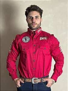 Camisa Country Masculina Bordada Rodeio Comitiva Tx Cowboy 120x