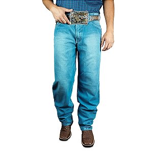 Calça Jeans 100% Algodão Country Bordada Reforçada Texas Road