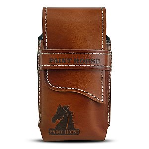 Bainha Couro Capa Porta Celular Cinto Rústica Country Agro