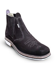 Botina Masculina Trabalho Cano Curto Couro Legitimo F1000
