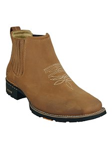 Bota Botina Masculina Vira Francesa Cano Curto Zebu Trabalho