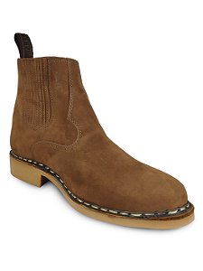 Bota Botina Masculina Country Couro Vira Francesa Garotti