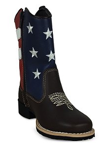 Bota Country Infantil Masculina Couro Premium Peão Jolimar