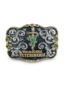 Fivela Country Feminina Boiadeira Medicina Veterinaria Agro