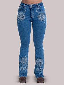 Calça Texan Line Bordada Country Feminina Flaer Texas Farm