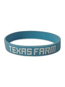 Pulseira Country Texas Farm Silicone Original Azul Claro