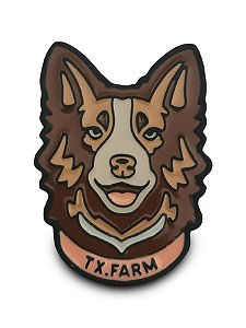 Pin Metalizado Texas Farm Broche Chapéu Texano Americano Top