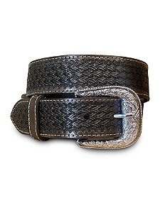 Cinto Country Cowboy Rodeio Marrom Claro Escuro Escamado