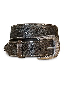 Cinto Country Cowboy Texano Marrom Claro Escuro Floral Agro