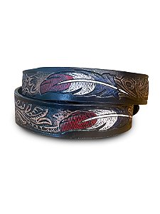 Cinto Estilo Country Infantil Couro Legítimo Original Pena