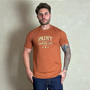 Camiseta Masculina Country Marrom Original Agro Paint Horse