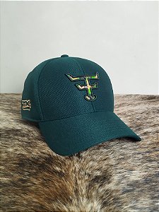 Boné Country Texas Farm Original Logo Camuflado Verde