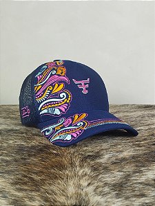 Boné Country Texas Farm Feminino Original Aba Curva Colorido