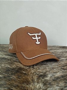 Boné Country Texas Farm Feminino Original Aba Curva Marrom