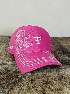 Boné Country Texas Farm Feminino Original Rosa Dragão
