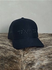 Boné Country Telinha Aba Torta Texanos Farm Texas Preto