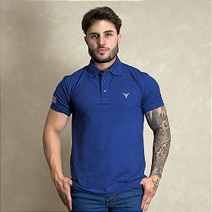 Camiseta Texas Farm Polo Masculina Country Original Azul