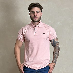 Camiseta Texas Farm Polo Masculina Original Tx Rosa Claro