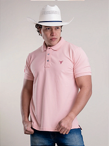 Camiseta Texas Farm Polo Masculina Original Tx Rosa Claro