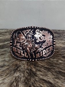 Fivela Bull Rider Bronze Master Country Cowboy Rodeio Western