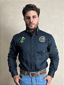 Camisa Masculina Radade Manga Longa Monster Bordada Algodão