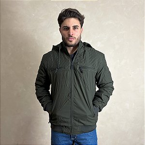 Jaqueta Bobojaco Masculina Forrada Estilosa Casaco Verde