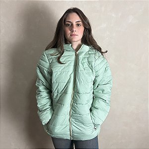Jaqueta Feminina Puffer Nylon Casaco Bobojaco Premium Verde
