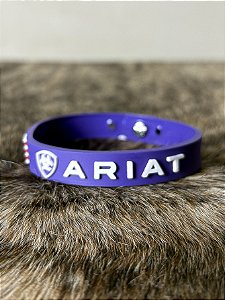 Pulseira Country Silicone Ariat Roxo Púrpura Ajustável Agro