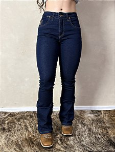 Calça Jeans Feminina Flare Boot Cut Lycra American Country