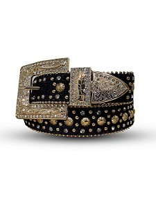 Cinto Feminino Country Brilho Strass Sintético Plus Size